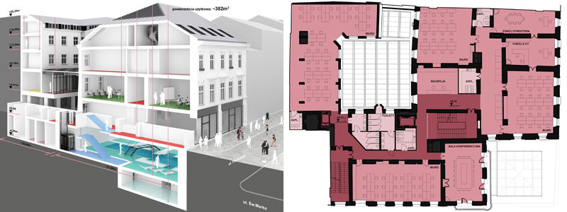 wariant 2 - biura - powierzchnia 3135 m (630 m jedna kondygnacja) wariant 2 - biura - powierzchnia 3135 m (630 m jedna kondygnacja)